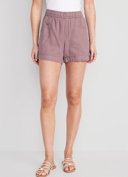 Old Navy High-Waisted Linen-Blend Shorts